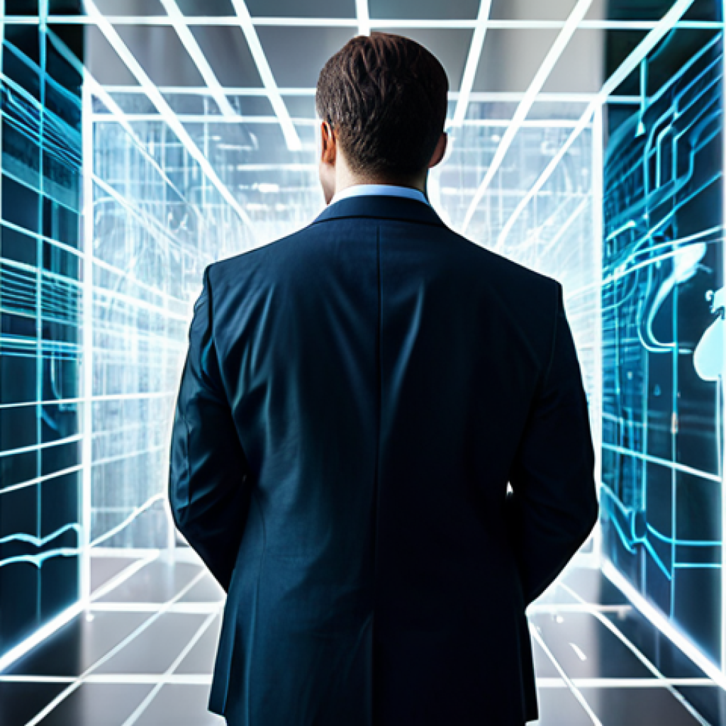 A focused professional cybersecurity analyst, fully clothed in a modest business suit, stands in a sophisticated modern office environment. Abstract glowing lines and digital data streams subtly overlay the scene, symbolizing secure networks. The analyst is interacting with a transparent screen displaying complex, protected data structures, conveying a sense of advanced digital safeguarding. safe for work, appropriate content, fully clothed, professional, perfect anatomy, correct proportions, natural pose, well-formed hands, proper finger count, natural body proportions, professional photography, high quality, crisp details, professional dress.