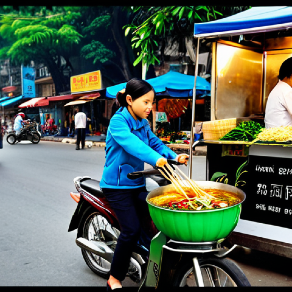 사이버보안 전문가의 조언과 팁 - Busy Hanoi Street Food Vendor**
"A vibrant street food vendor in Hanoi, Vietnam, preparing pho. Sh...