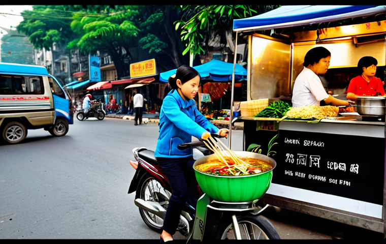 사이버보안 전문가의 조언과 팁 - Busy Hanoi Street Food Vendor**
"A vibrant street food vendor in Hanoi, Vietnam, preparing pho. Sh...