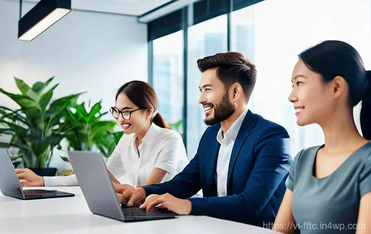 가상 회의에서의 보안 유지 방법 - **Prompt 1: Secure Online Collaboration in a Modern Office**
A diverse group of young profession...