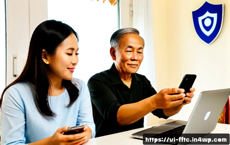 Home 14 온라인 계정 안전하게 관리하기 - Photorealistic Vietnamese young professional at a clean home office desk in Hanoi, carefully organiz...