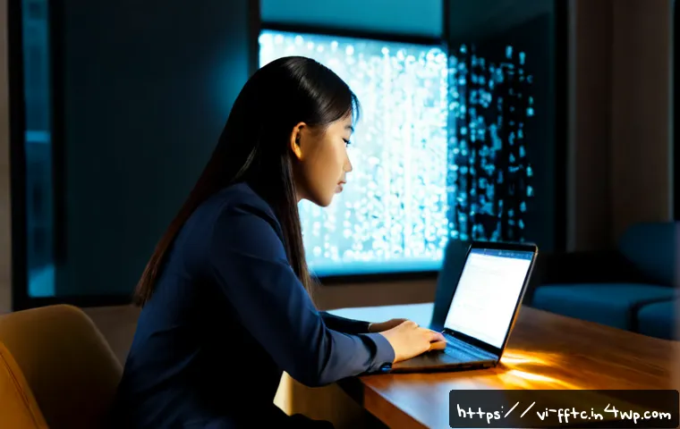 Home 15 데이터 암호화 및 그 중요성 - Photorealistic cybersecurity scene in a modern Vietnamese small-business office, a Vietnamese profes...